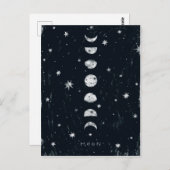 月のポストカードのフェーズ ポストカード (正面/裏面)