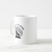 月のマグカップで吠える コーヒーマグカップ (正面左)