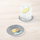 月のママのTシャツにあなたを愛する コースター (側面)