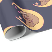 月のママSlothおよびベビー ラッピングペーパー (ロールコーナー)