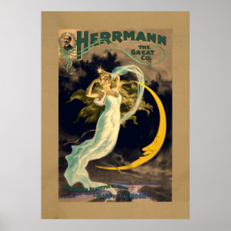 月のメイドヴィンテージ魔法演劇ポスター ポスター