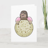 月のモグラ カード (正面)