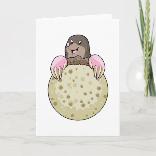 月のモグラ カード (正面)