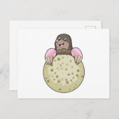 月のモグラ ポストカード (正面/裏面)