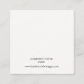 月のモダンランドスケープのイヤリングディスプレイ スクエア名刺 (裏面)