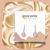 月のモダンランドスケープのイヤリングディスプレイ スクエア名刺