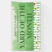 月のヤード優勝者かわいいガーデンフェンス 横断幕 (縦)
