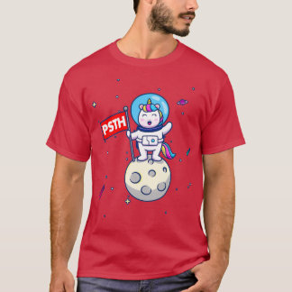 月のユニコーン宇宙飛行士へのPSTH Tシャツ
