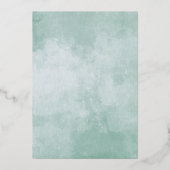 月のユーカリの上で赤ちゃんシャワー海軍金ゴールド 箔招待状 (裏面)