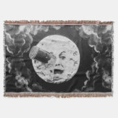 月のレトロのヴィンテージのフランス人映画への旅行 スローブランケット (正面)