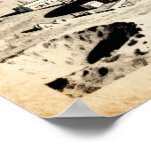 月のレトロSci-Fiポスター ポスター (角)