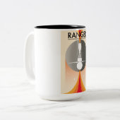 月のレンジャー探査と写真 ツートーンマグカップ (正面左)