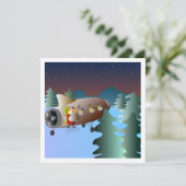 月のロケットのクリスマスカード シーズンカード (スタンド正面)