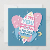 月のロケットカードにあなたを愛する (正面)