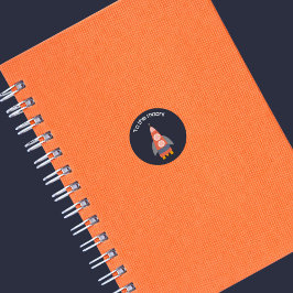 月のロケット船に宇宙のシール ラウンドシール