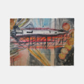 月のロケット1969の歴史的記念品 フリースブランケット (正面(横))