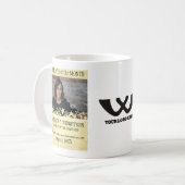 月のロックスターの金ゴールドの写真の従業員 コーヒーマグカップ (正面左)