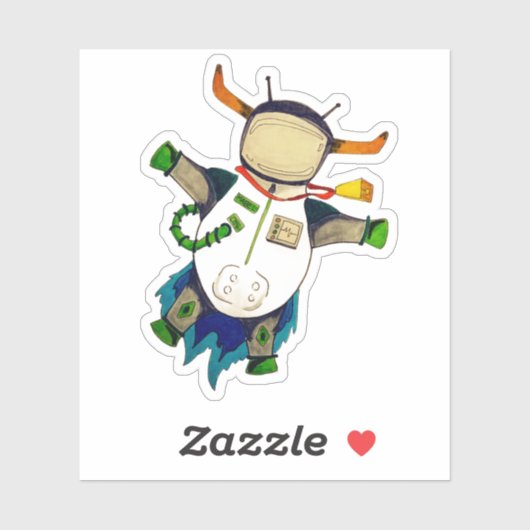 月のロングホーン シール (シート)