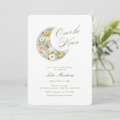 月のワイルドフラワーの赤ちゃんシャワーの上で 招待状 (スタンド正面)