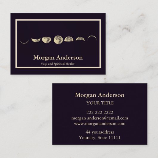 月のワックスワン満月のフェーズ 名刺