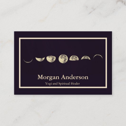 月のワックスワン満月のフェーズ 名刺 (正面)
