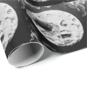 月のヴィンテージのフランス人の映画館への旅行 ラッピングペーパー (ロールコーナー)