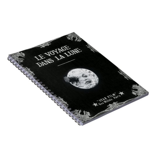 月のヴィンテージのレトロのフランスのな映画館への旅行 ノートブック (右側)