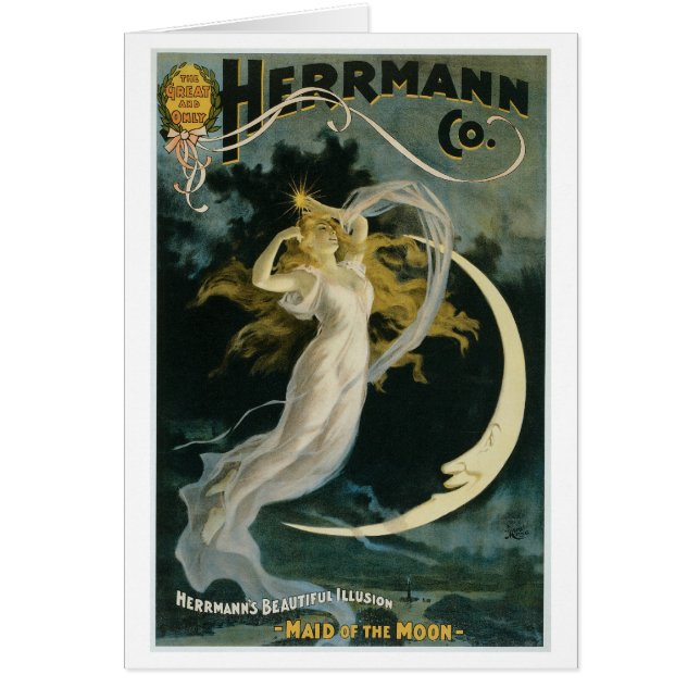 月のヴィンテージの手品師の行為のHerrmannの~の女中 (正面)