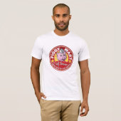 月のヴィンテージの豚のような市場の従業員 Tシャツ (正面フル)