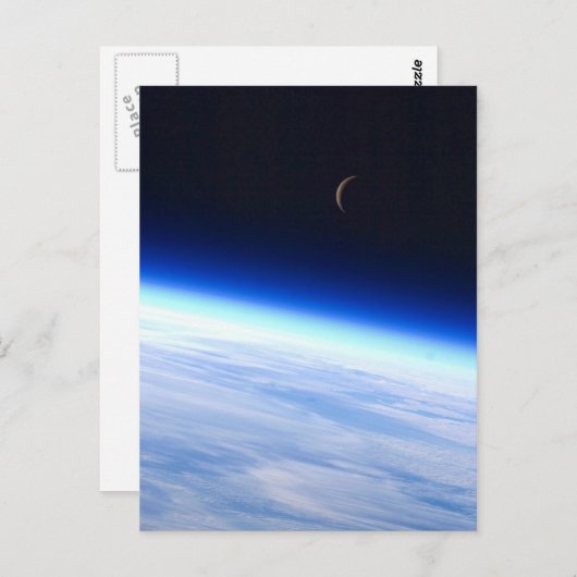 月の三日月(軌道から) ポストカード (正面/裏面)