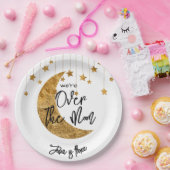 月の上きらめく子供の誕生日 ペーパープレート (パーティー)