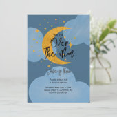 月の上きらめく子供の誕生日 招待状 (スタンド正面)