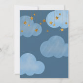 月の上きらめく子供の誕生日 招待状 (裏面)