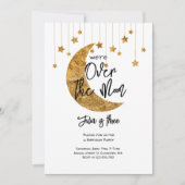 月の上きらめく子供の誕生日 招待状 (正面)