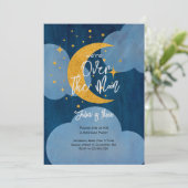 月の上きらめく子供の誕生日 招待状 (スタンド正面)