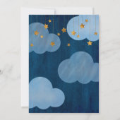 月の上きらめく子供の誕生日 招待状 (裏面)