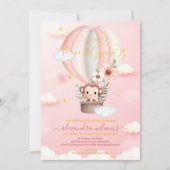 月の上でおさるの赤ちゃん歓迎会 招待状 (正面)