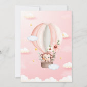 月の上でおさるの赤ちゃん歓迎会 招待状 (裏面)