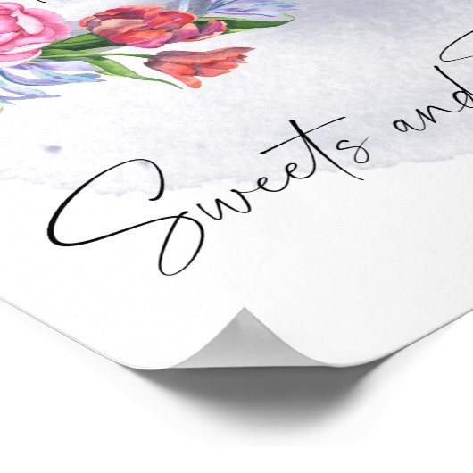 月の上でお菓子と赤ちゃんシャワーを扱う ポスター (角)