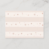 月の上でキャンディーの赤ん坊のシャワーの数 エンクロージャーカード (裏面)