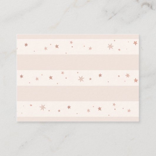 月の上でキャンディーの赤ん坊のシャワーの数 エンクロージャーカード (裏面)