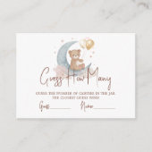 月の上でキャンディーの赤ん坊のシャワーの数 エンクロージャーカード (正面)