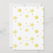 月の上でテディベアセージ緑の赤ちゃんシャワー 招待状 (裏面)