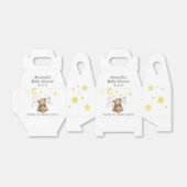 月の上でテディベア赤ちゃんシャワー フェイバーボックス (折り畳みなし)