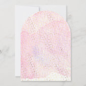 月の上でピンクのテディベアのアーチ赤ちゃんシャワー 招待状 (裏面)