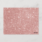 月の上でピンクの赤ちゃんシャワーの本ベビー ポストカード (裏面)