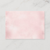 月の上でピンクの赤ちゃんシャワー時間カプセルカード エンクロージャーカード (裏面)