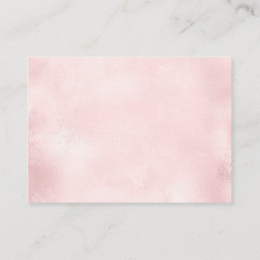 月の上でピンクの赤ちゃんシャワー時間カプセルカード エンクロージャーカード (裏面)