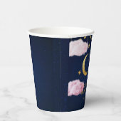 月の上でピンクの赤ちゃんシャワー 紙コップ (右)