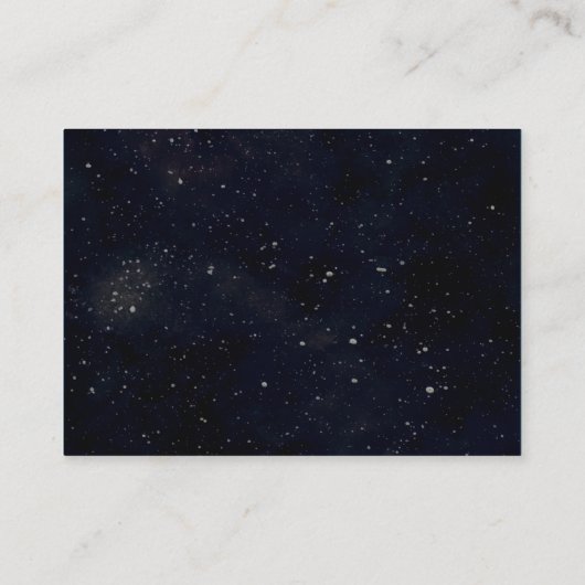 月の上でベビーのための赤ちゃんシャワーの本 エンクロージャーカード (裏面)